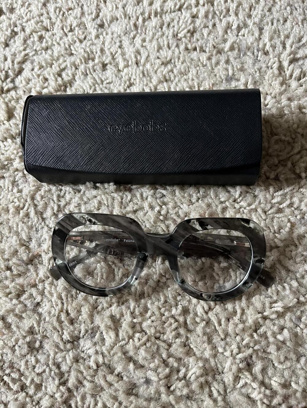 Eyebobs Found Her 161P 11 Cat-Eye Reading Glasses Black Gray Marble